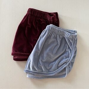NWOT Velvet Shorts Bundle